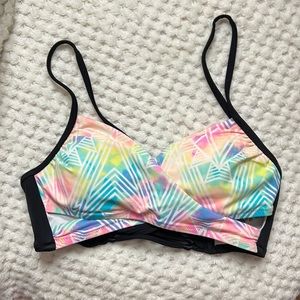 PINK Rainbow Bikini Top